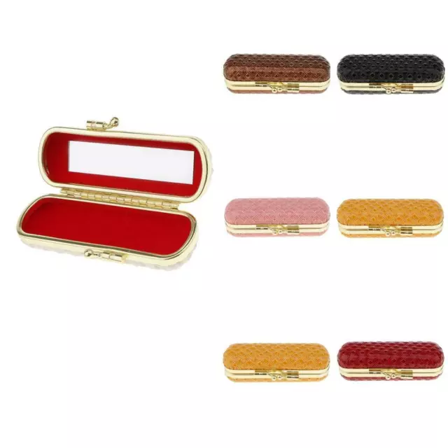 Fashion  Portable Lipstick Case Holder Cosmetic Mirror Box Women Gift