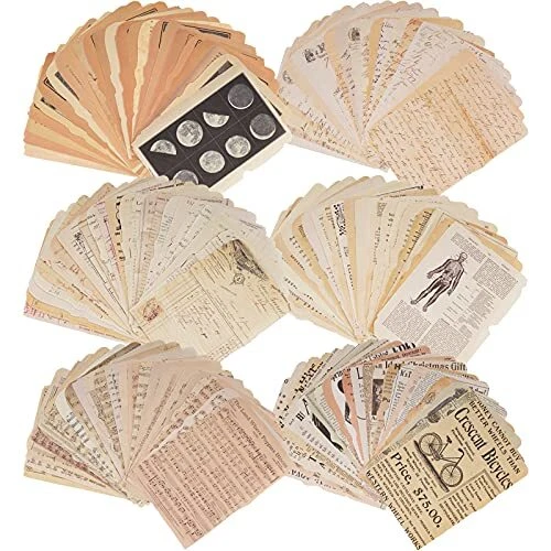 150 Hojas de Papel de Libro de Recortes Vintage Diario Suministros de Libro de Recortes Artesanía...