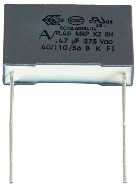 1 condensateur MKP X2 220-230V 0,47µF 0.47µF 470nF 474K 474 K 275Vac 22,5mm uF