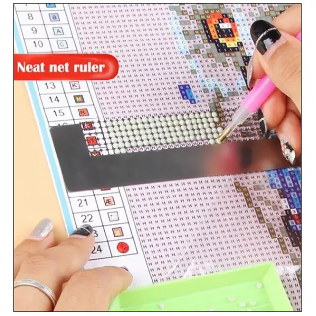 50 grid 141mm 240 holes Diamond Embroidery Mesh Stainless Steel Ruler Tool FE BB