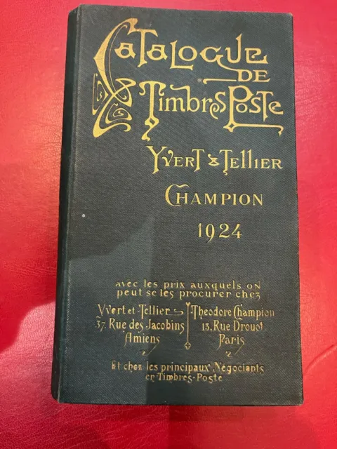 catalogue de timbres Yvert et Tellier Champion du monde de 1924 d'  occasion