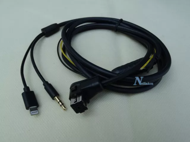 CABLE AUXILIAIRE USB POUR PIONEER AVIC-HD1BT HD3 I/II HD3BT IPHONE 13 12 11  X 8