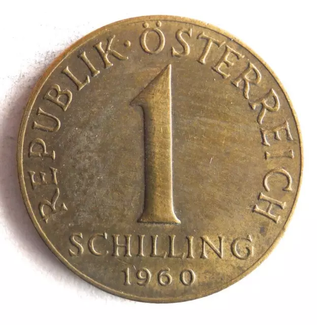 1960 AUSTRIA SCHILLING - Excellent Coin - FREE SHIP - Bin #149