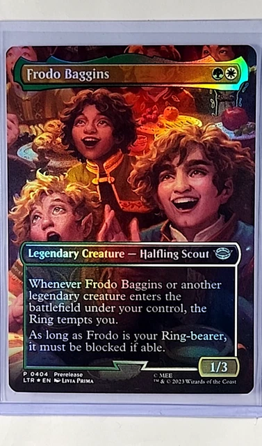 frodo baggins mtg card Elijah Wood — Signed “Frodo, Adventurous Hobbit” (MTG) – Rain Collectibles main image 0