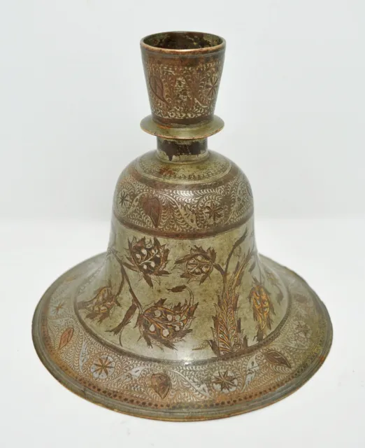 Antique Brass Hookah Base Pot Original Old Hand Crafted Fine Floral Engraved