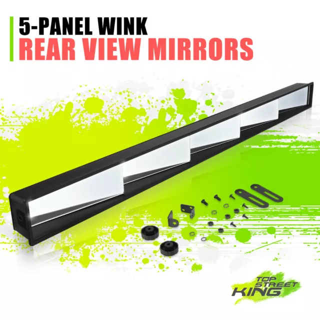 5-Panel Wink Rear View Mirrors Replacement for EZGO Club Cars YAMAHA Golf Carts