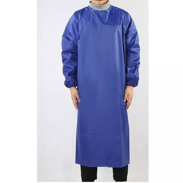 Unisex Aprons Dark Blue Lengthened and Enlarged Apron Durable Long Sleeve  Home