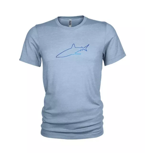 Sharky - Superb Sand Tiger Shark outline design Scuba diving Mens T-Shirt