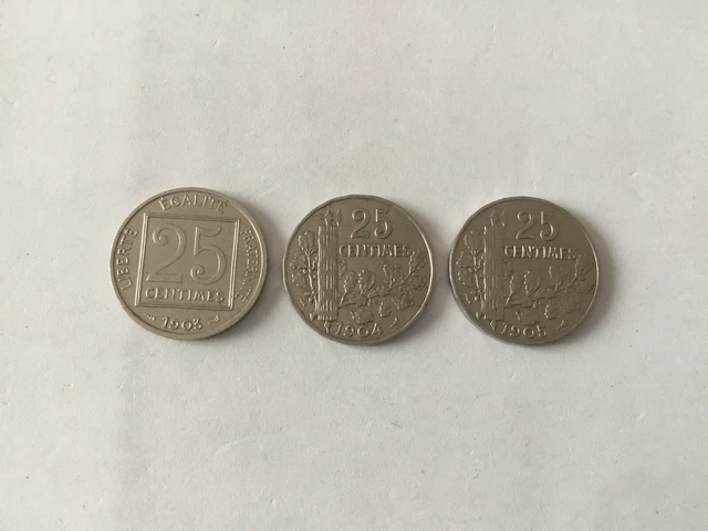 Pièce De Monnaie 25 Centimes Patey 1904 - 2ème Type - Collection Numismatique
