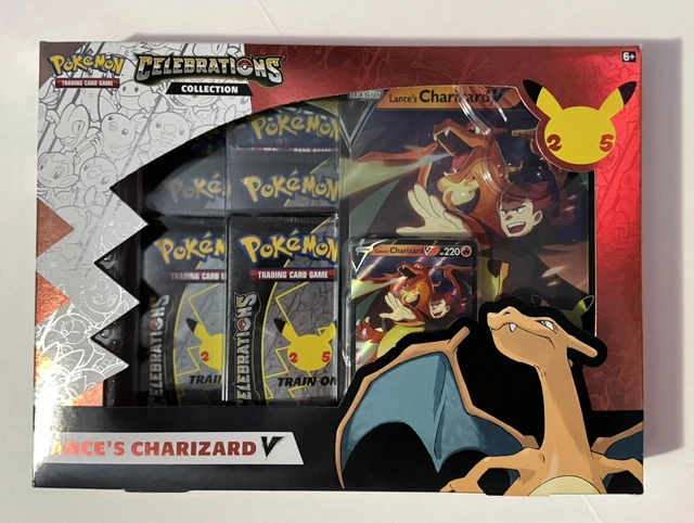 POKEMON CELEBRATIONS 25TH Anniversary Lance's Charizard V Box ...