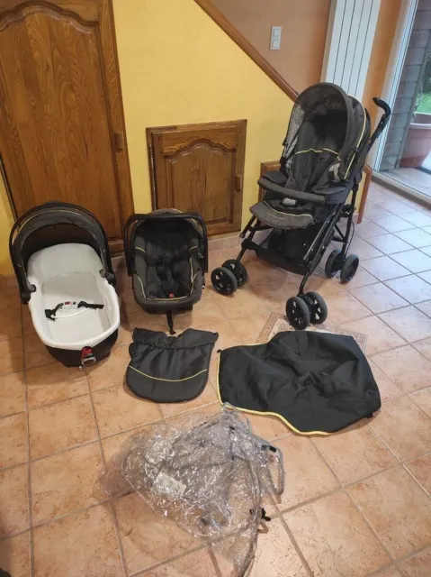 Lot trio poussette combiné Nacelle et siège auto coque Vertbaudet