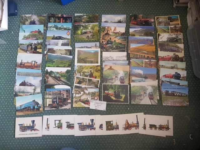 Retirement Sale 100 x postcards Rail Steam Engines used / unused (440g) #26