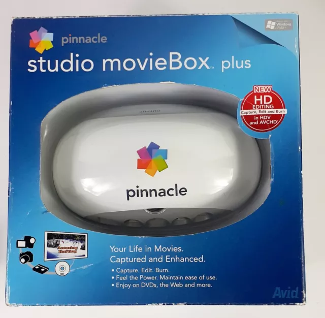 Pinnacle Studio MovieBox Plus Video DVD HD Editing Capture Edit Burn