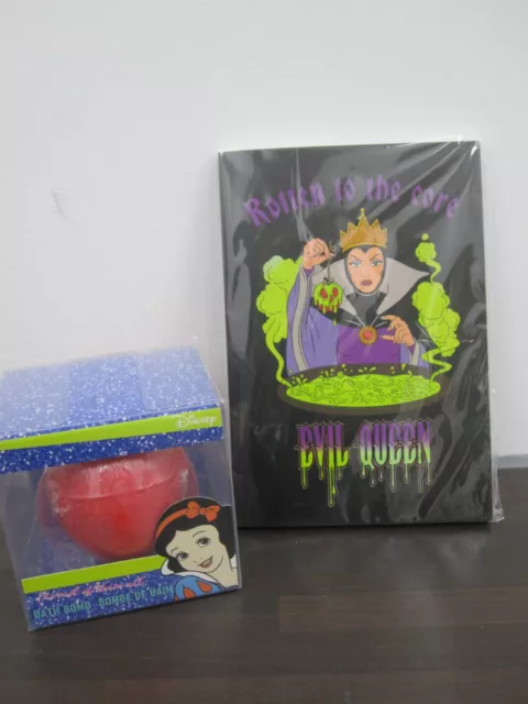 Disney Snow White Bath Bomb & Evil Queen Note Pad Gift Set NEW