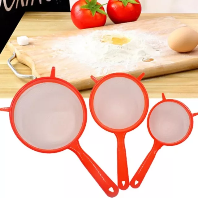 Hanging Hole Design Food Sieve Lightweight Durable Filter  for Home Kitchen