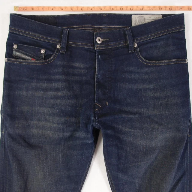 MENS DIESEL TEPPHAR 0857Z Stretch Slim Straight Blue Jeans W34 W33
