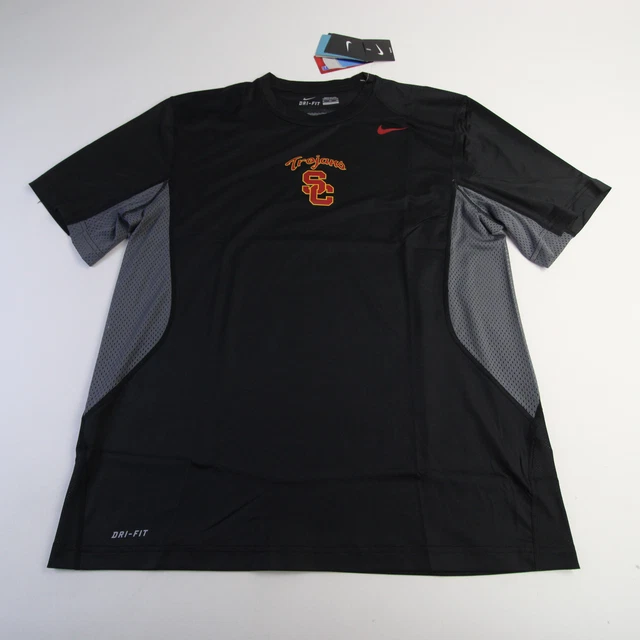 USC Trojans Nike Dri-Fit Short Sleeve Shirt Men's Black/Gray New
