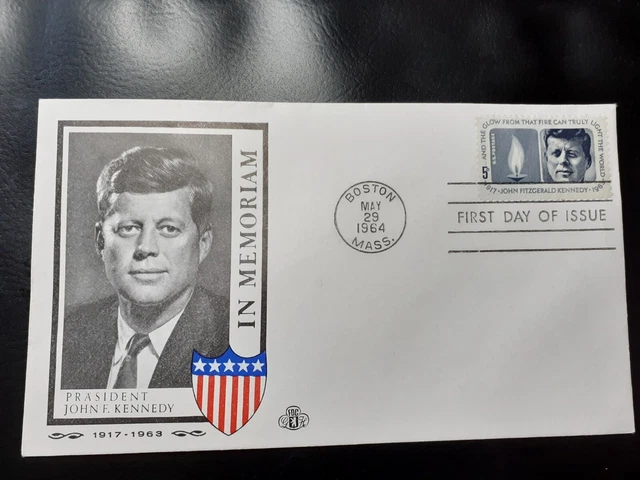 Gedenkkarte / Gedenkfeier  in Memoriam John. F. Kennedy , Stempel Bosten