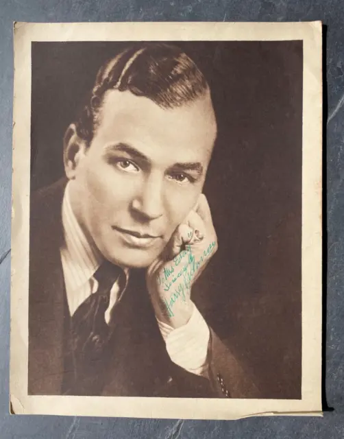 Singer Actor HARRY RICHMAN Signed 9x12 Photo Vaudeville 1920s Show Biz Auto NICE
