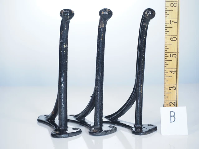 Antique large cast iron horse tack hook harness brackets