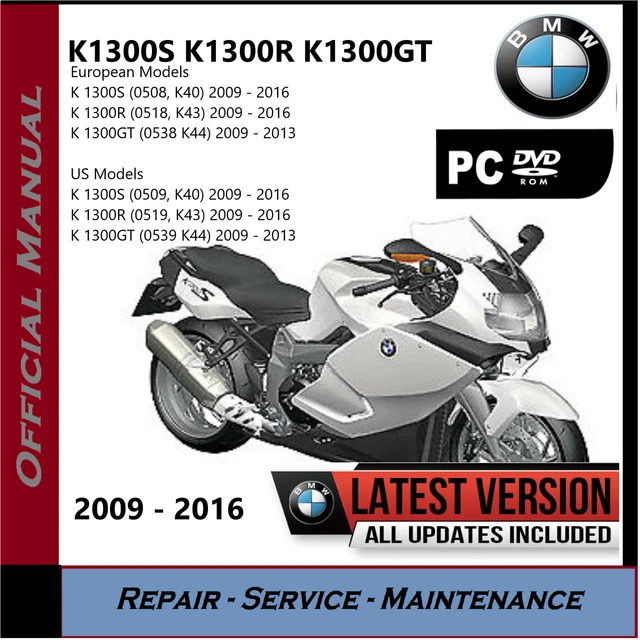 BMW K1300S K1300R K1300GT Service Repair Manual 2009 2016
