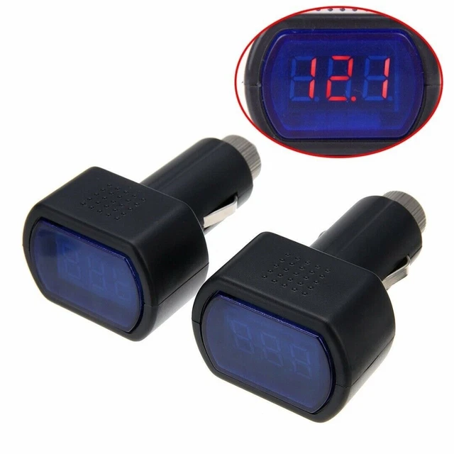 Automotive Voltmeters Nero 12-24V Misurazione Voltaggio Calibro Alta Qualità