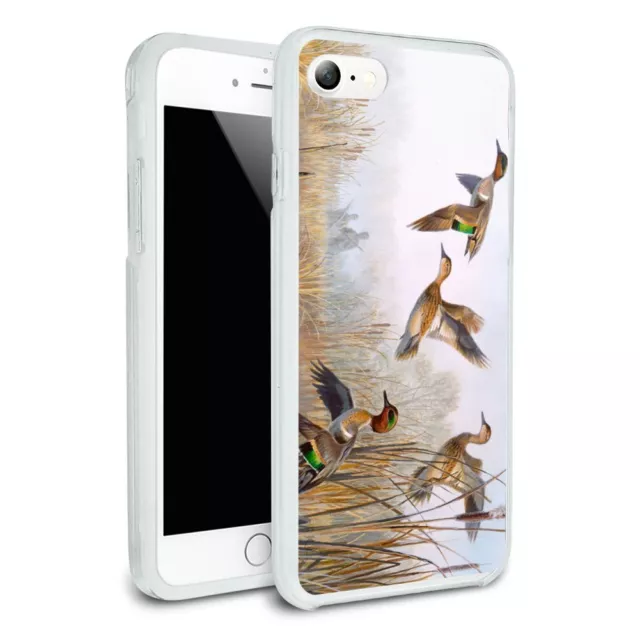 Green-Winged Teal Ducks Flight Hunting Slim Hybrid Case Fit iPhone 8, 8 Plus, X