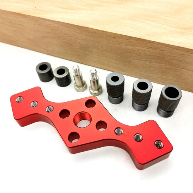 DRILL BIT DOWEL Drill Guide Vertical Pocket Hole Jig Self Centering