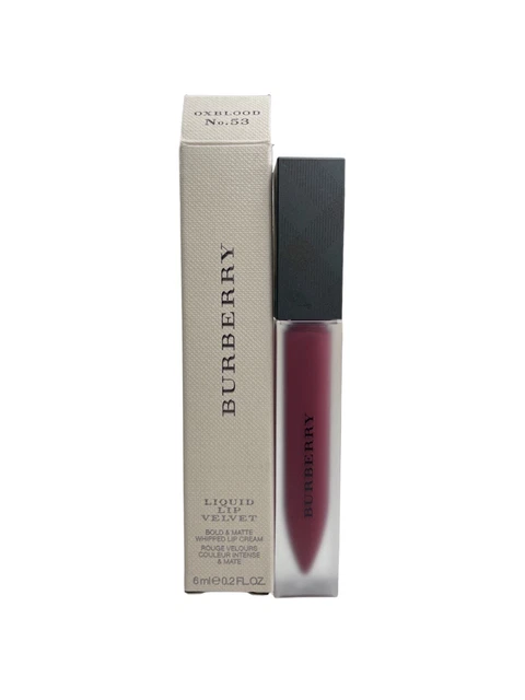 Burberry Liquid Lip Velvet Bold & Matte Whipped Lip Cream in OXBLOOD - BNIB