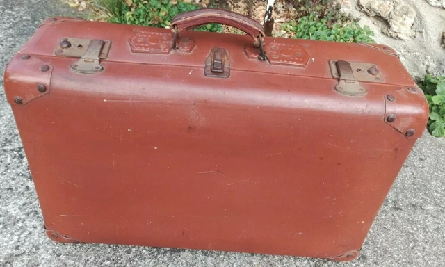 Lot De 2 Sacs Vintage Années 40-50 - Cuir - Bordeaux Et Marron - Très Bon état