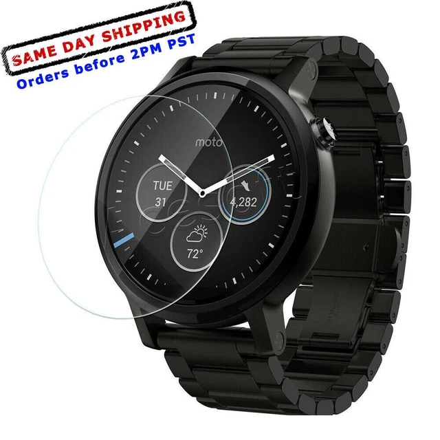 Premium Real 2x Tempered Glass Screen Protector f Motorola Moto 360 2nd Gen 46mm