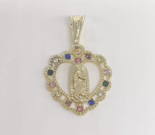Gold Plated My Lady Virgin Mary Pendant Oro Laminado Virgen de Guadalupe Medalla