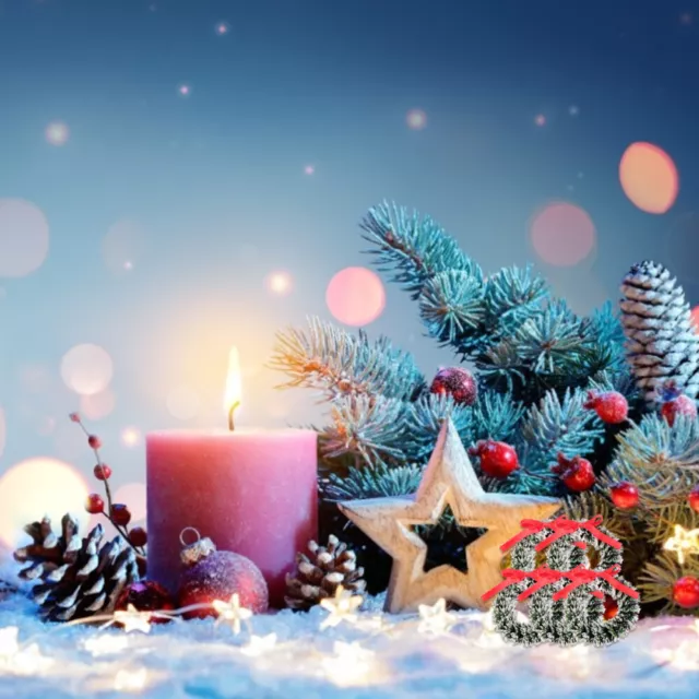 5 Pcs Ghirlanda Decorativa Di Fiocco Natale Decorare Candele Mini