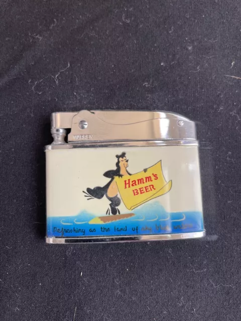 Vintage Warren Hamm's Beer Lighter, Bear With Original Box