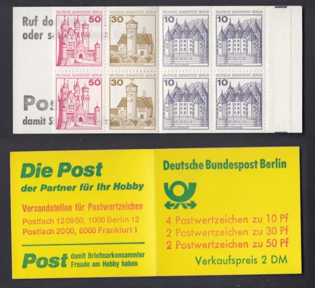 Berlin Markenheftchen 10b Burgen + Schlösser 1977 postfrisch