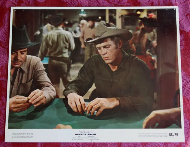 NEVADA SMITH STEVE MCQUEEN Poker Western 1966 Lobby Card Movie Poster Photo