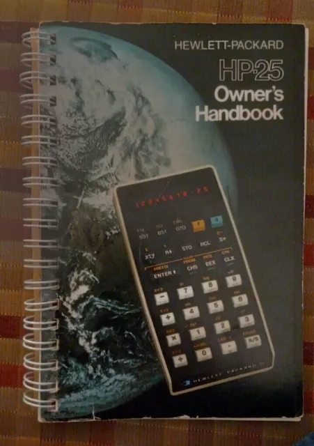 HP-25  Calculator Manual Owner's Handbook Only