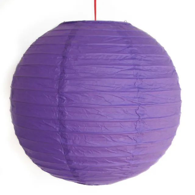 2 of 12" Chinese Purple Paper Lanterns