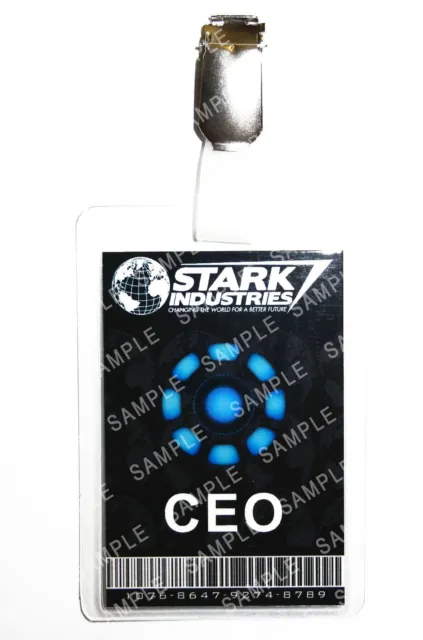 Iron Man Stark Industries CEO Cosplay Prop Costume Novelty Comic Con Book Day