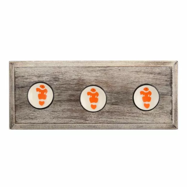 Antique Look Wood Key Hooks Wall Hangers Holders Hanging Coat Towel Clothes