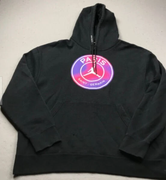 Felpa Jordan Paris Saint Germain Per Uomini Con Cappuccio Size L usato Con Logo