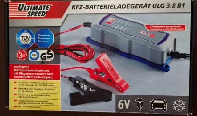 Kfz-Batterieladegerät ULG 3.8 B1 - 6V oder 12V