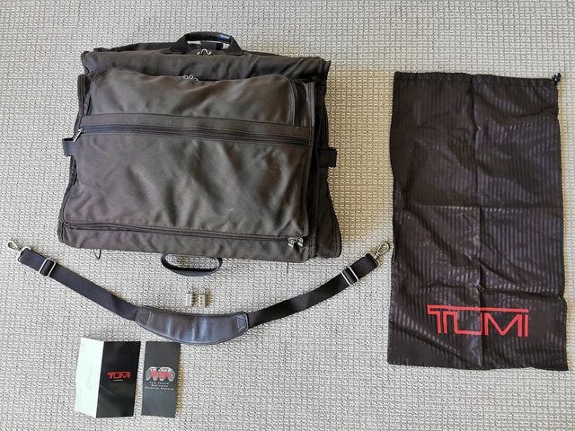 Tumi Alpha Ballistic Bifold Garment Bag Suitcase 231D3 Brown w/Strap Padlocks