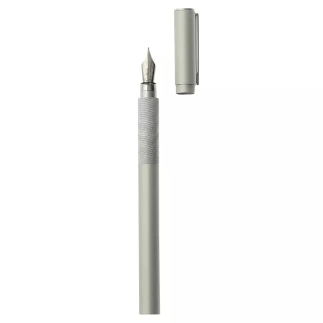 Stylo plume rond en aluminium MUJI fabriqué au Japon bien neuf dans sa boîte 2