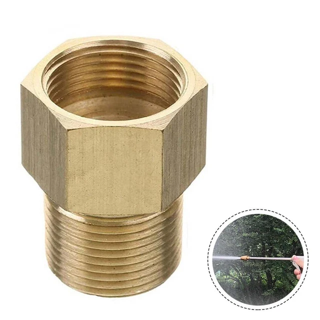 Adaptateur en laiton pour pistolets de lavage à pression M22 à 14 mm connecteu