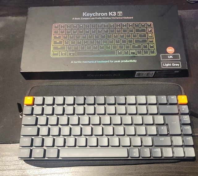 KEYCHRON K3 V2 Slim Wireless Mechanical Keyboard (Brown Switch) White