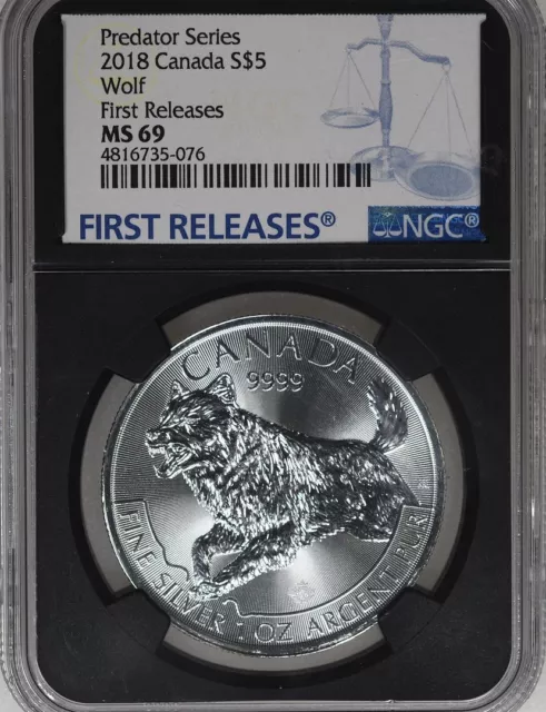 2018 Canada Wolf Predator Series MS 69 NGC First Releases