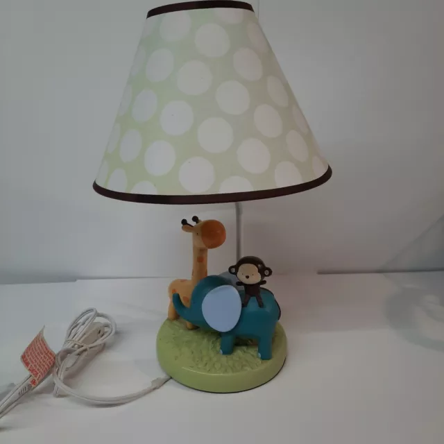 New Giraffe Elephant Monkey Safari Unisex Baby Boy Girl Nursery Lamp #5211