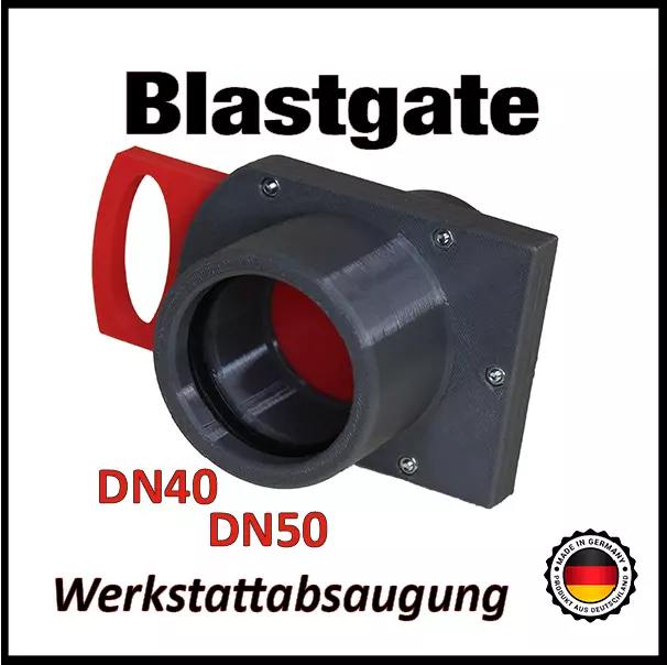 DN 40 / DN 50 Blastgate Absperrschieber - Werkstattabsaugung