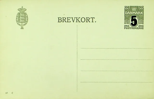 Sephil Dänemark S/C 5 Ore Fein Ungebraucht Postal Karte